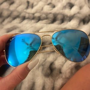 Blue Flash Lens Ray Ban Aviators